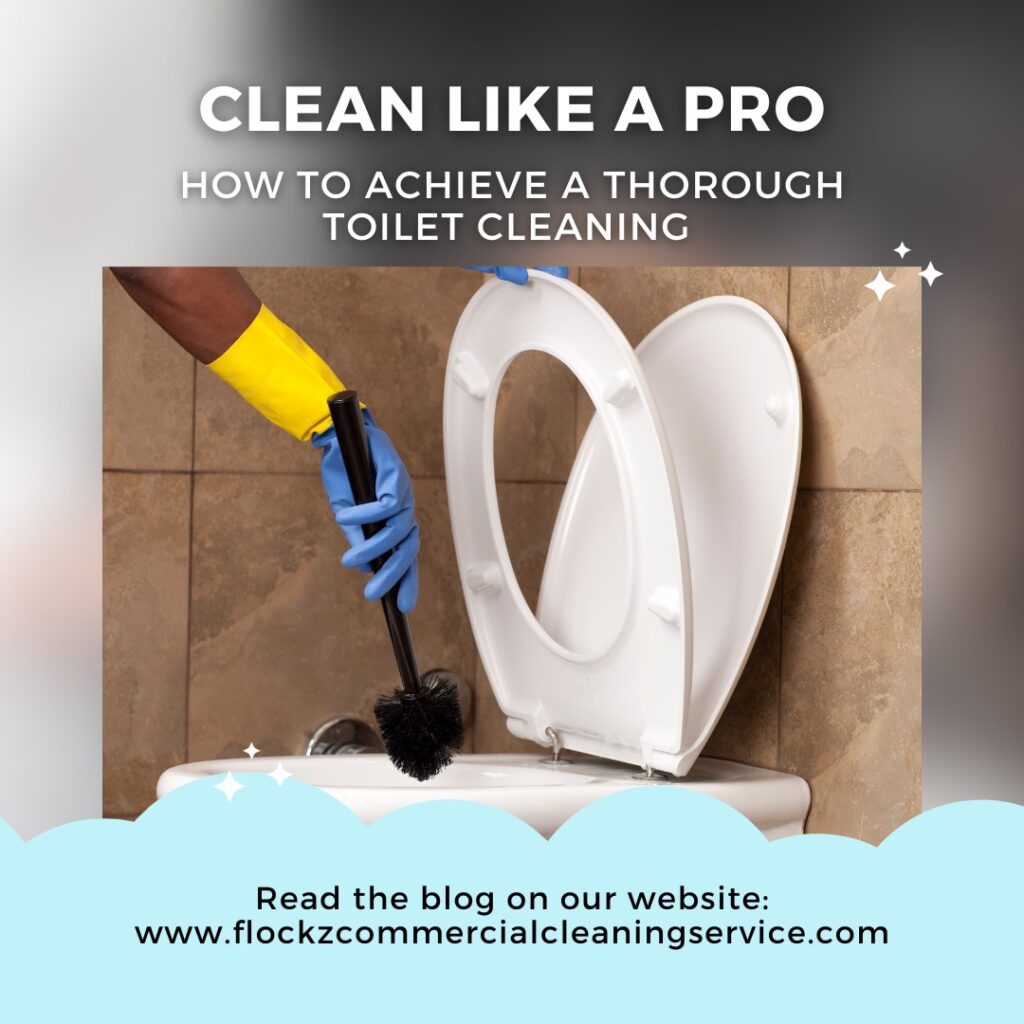 A person cleaning the toilet with a brush.